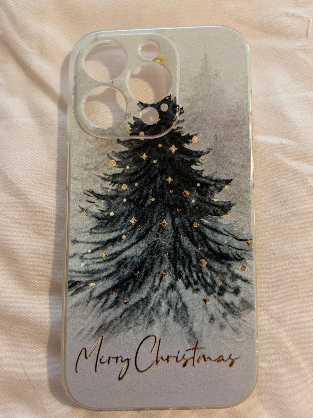 iPhone 14Pro Christmas Tree and Gold Accents